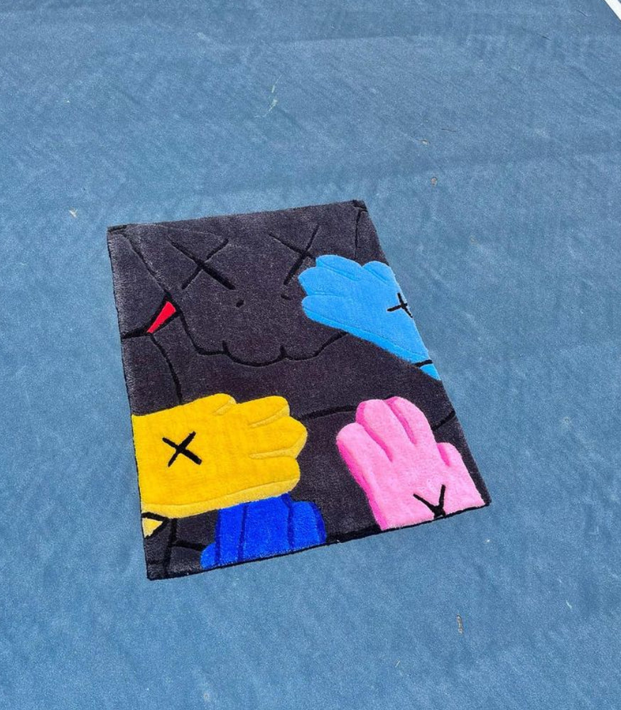 Kaws colorful gloves