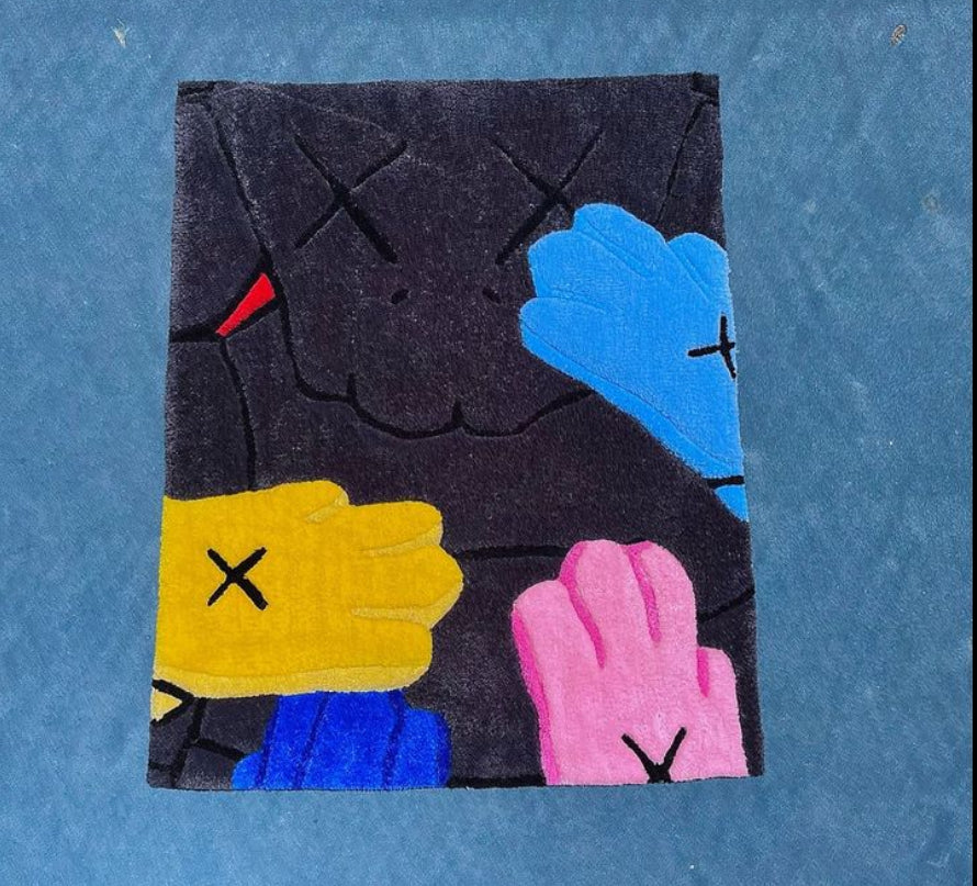 Kaws colorful gloves