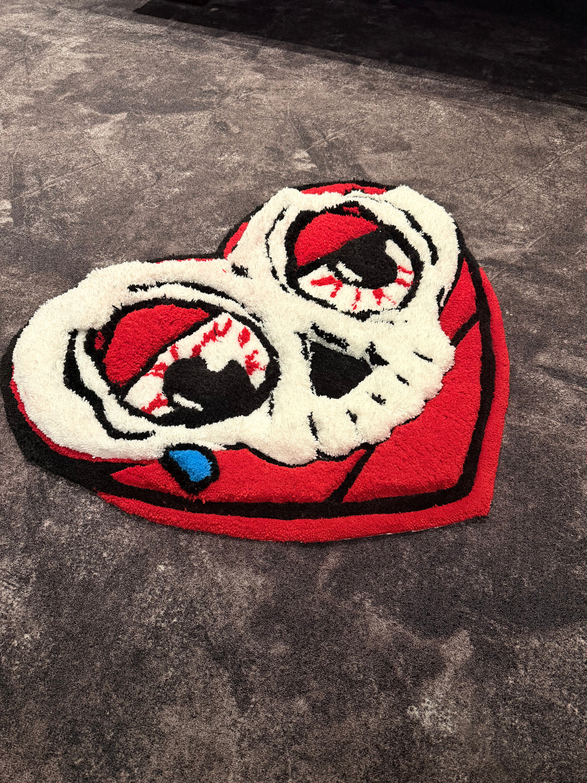 Skull Heart Rug – 3D Texture