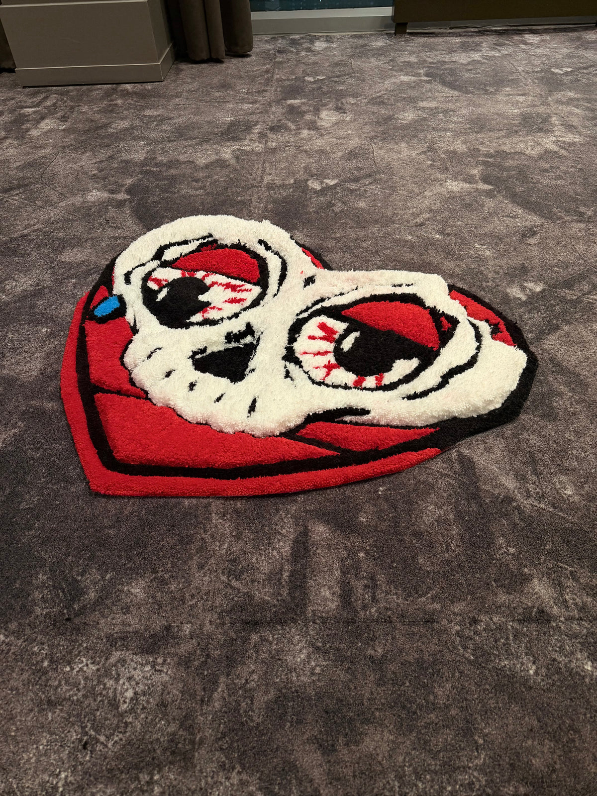 Skull Heart Rug – 3D Texture