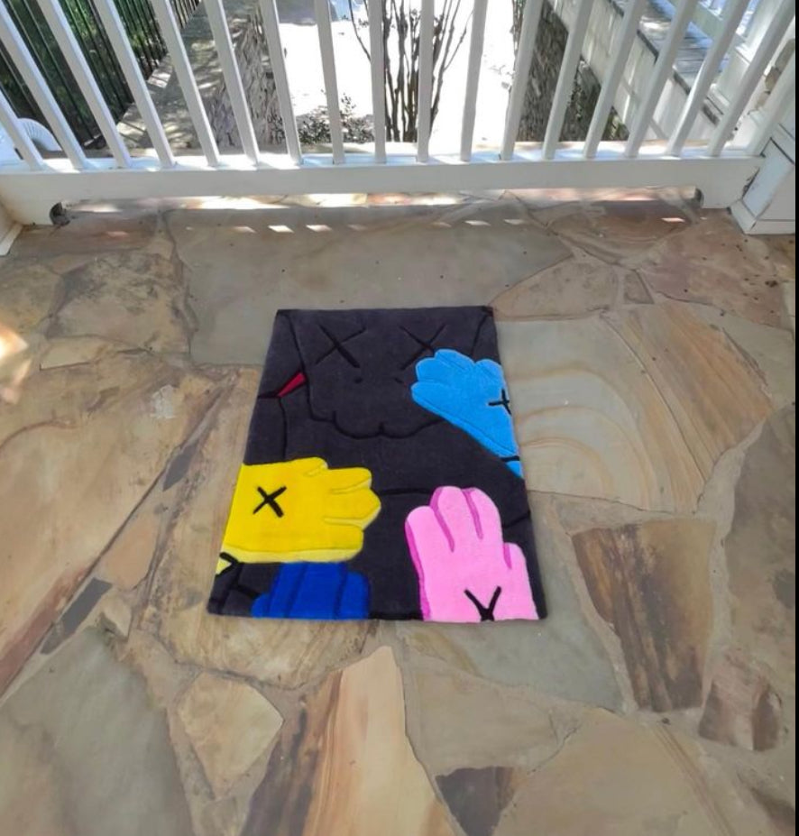 Kaws colorful gloves