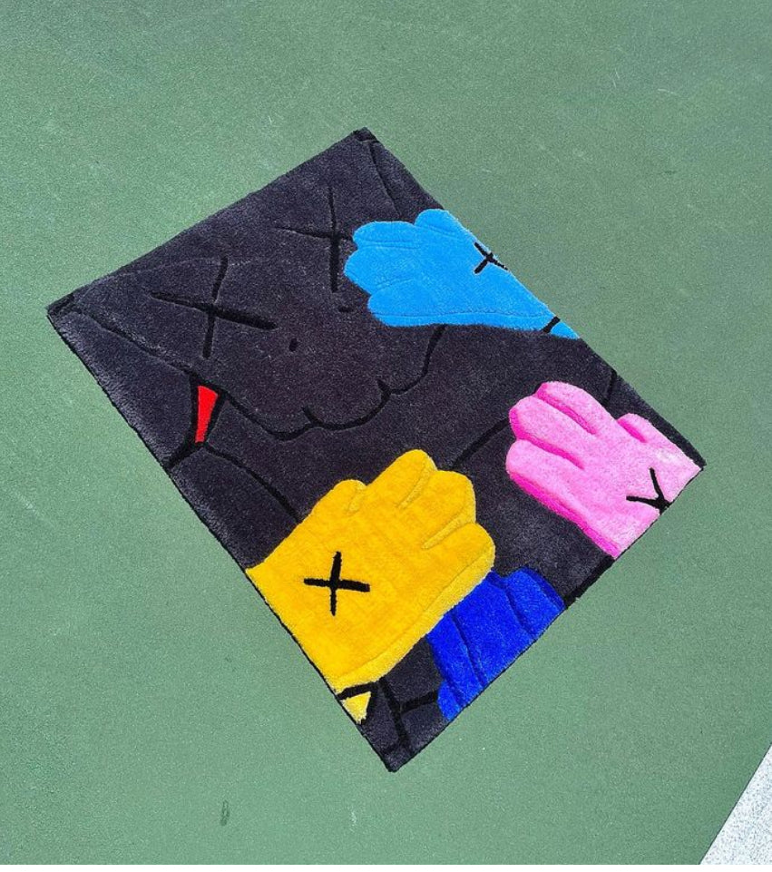 Kaws colorful gloves