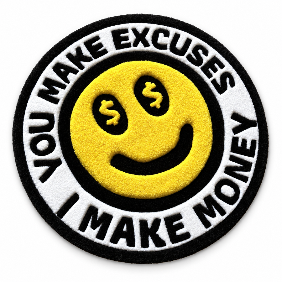 I Make Money Smiley Rug